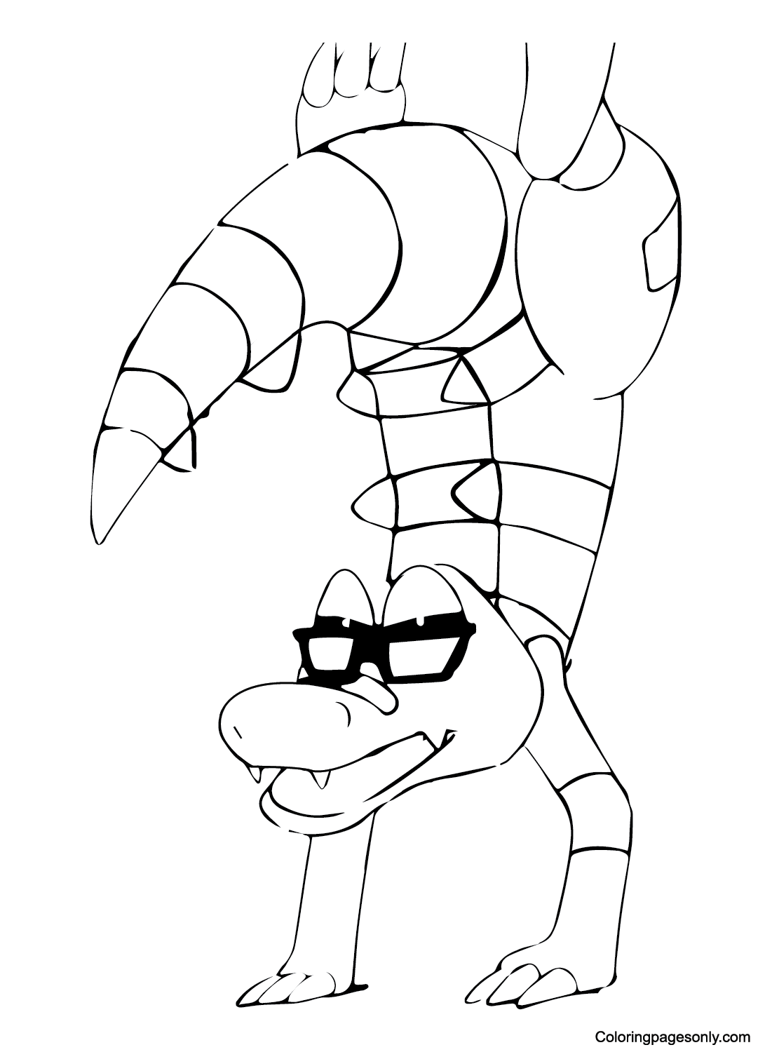 Funny Krookodile Coloring Page