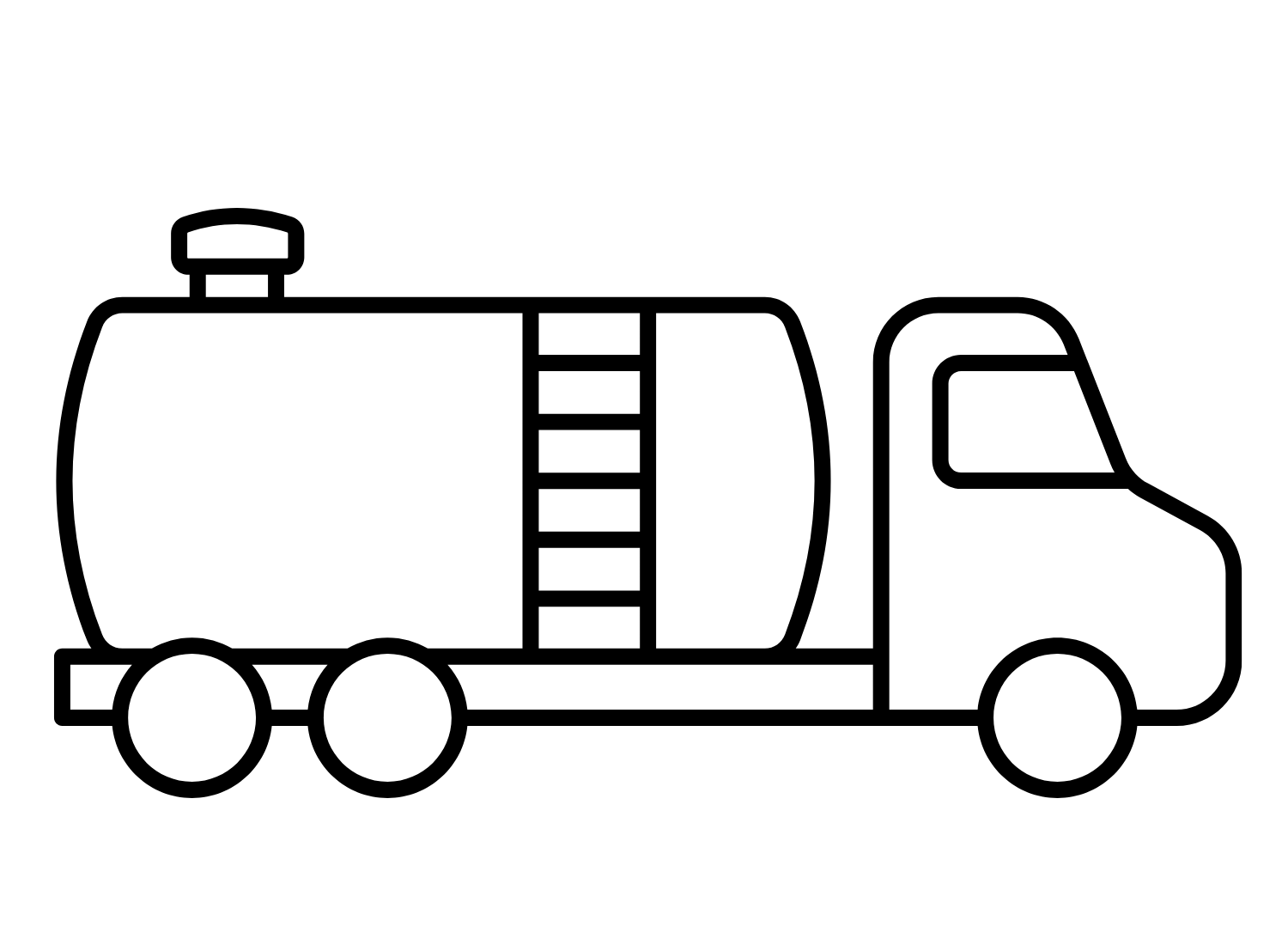 Gas Tanker Truck Coloring Page
