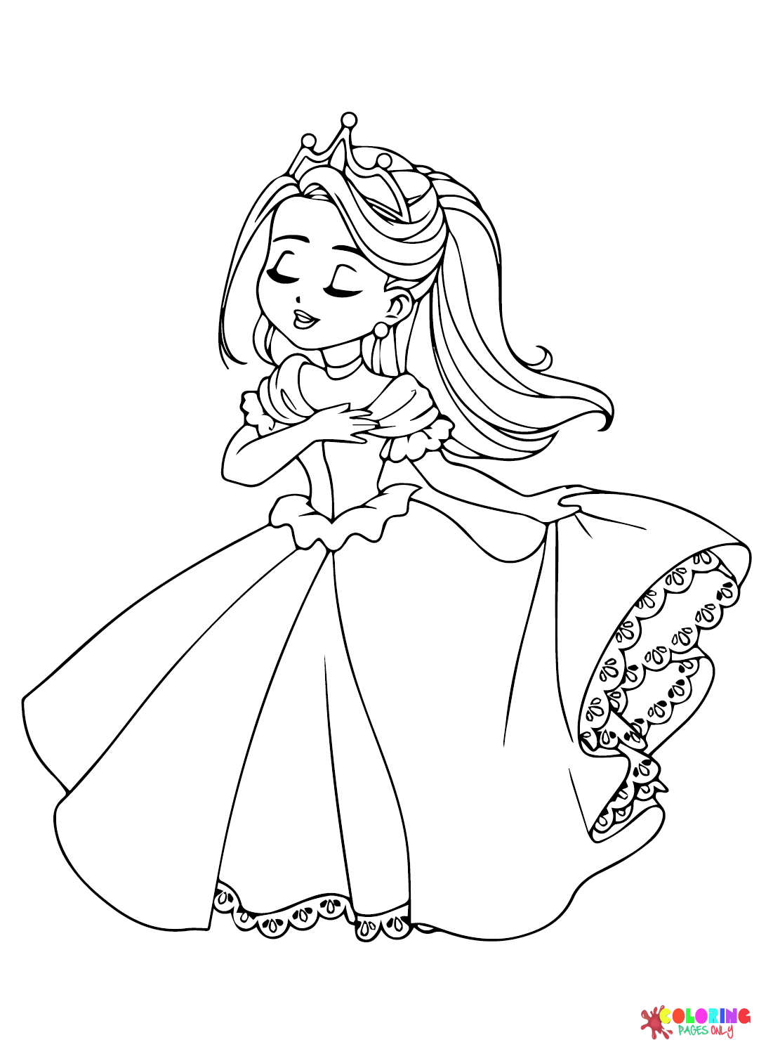 Gentle Queen Coloring Page