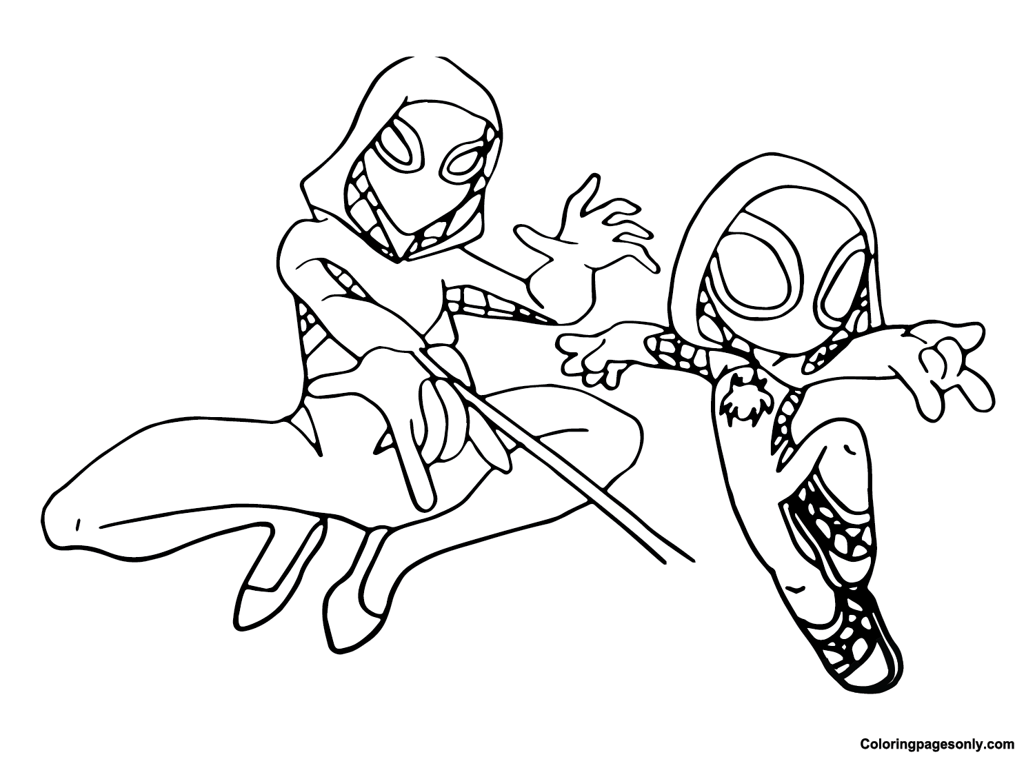 Ghost Spider Images Coloring Pages