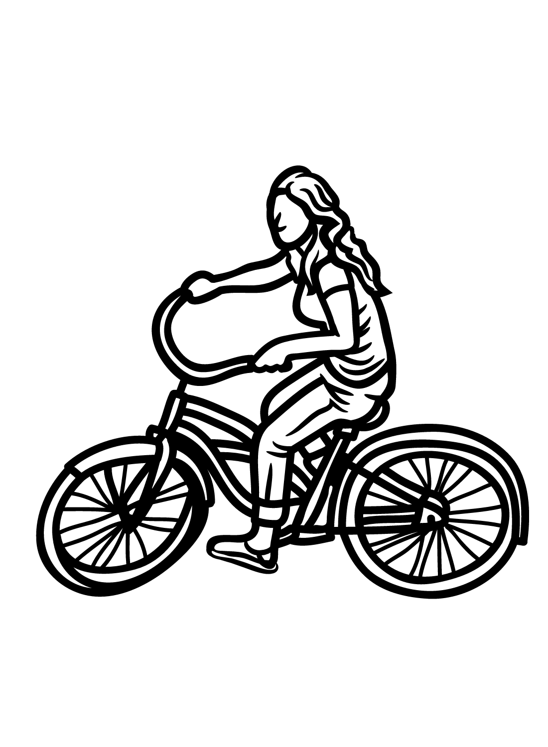 Girl with Bicycle from Bicycle