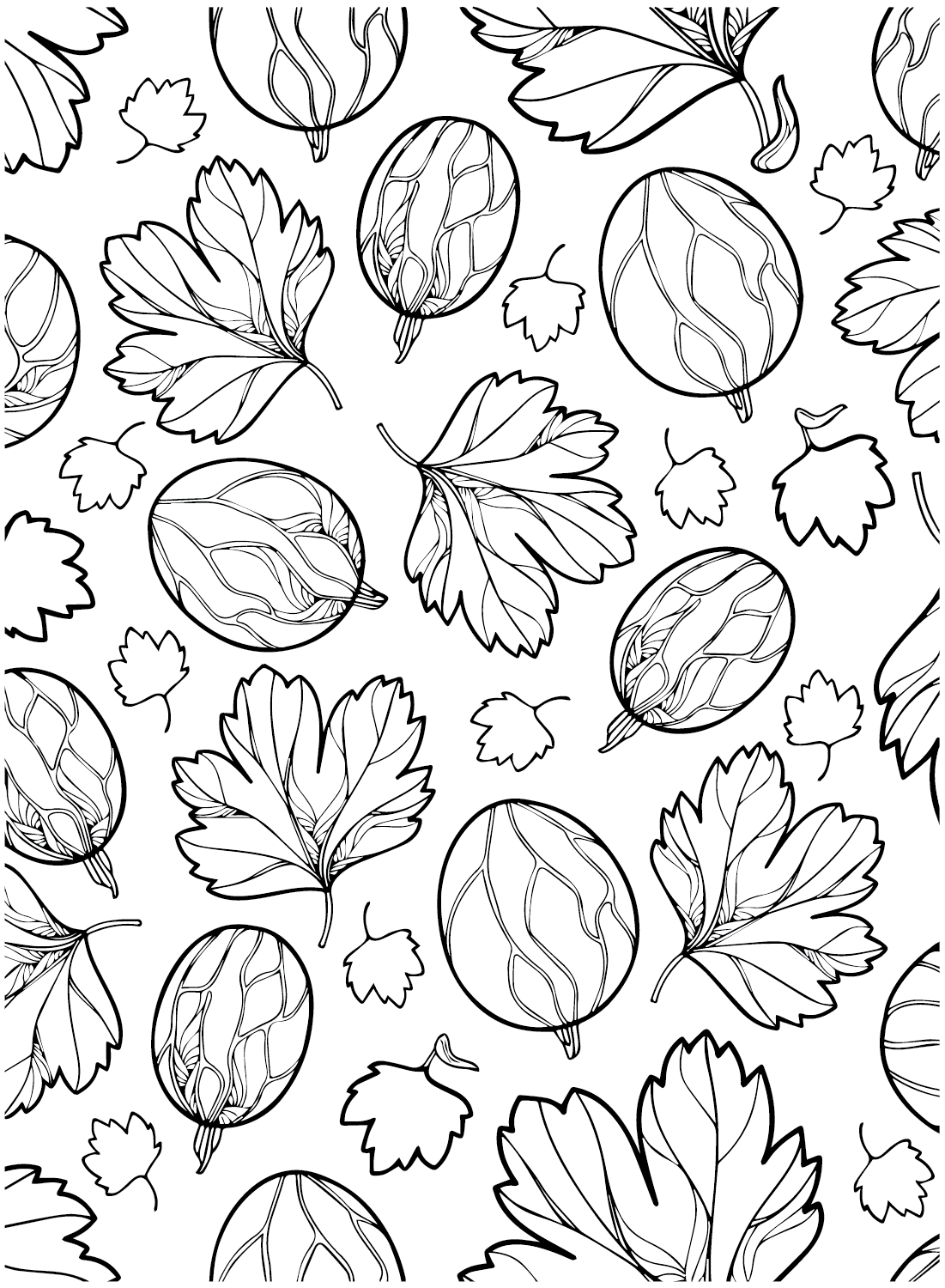 Gooseberry Wallpaper Coloring Page
