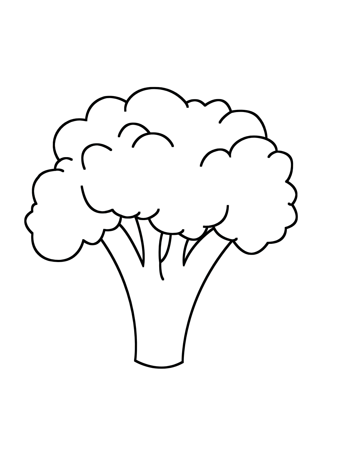 Green Broccoli Coloring Pages