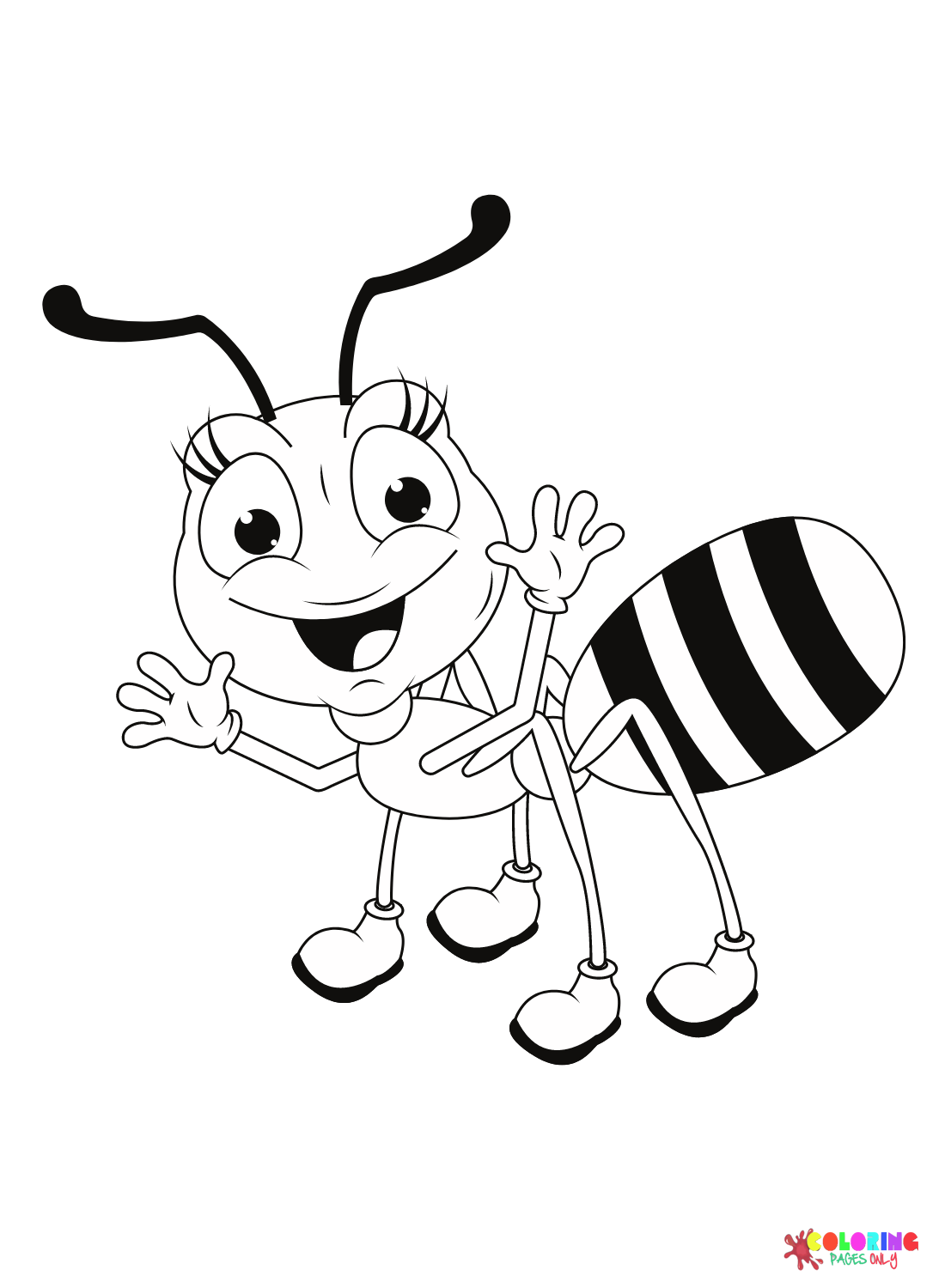 Bande dessinée heureuse de fourmi de fourmi