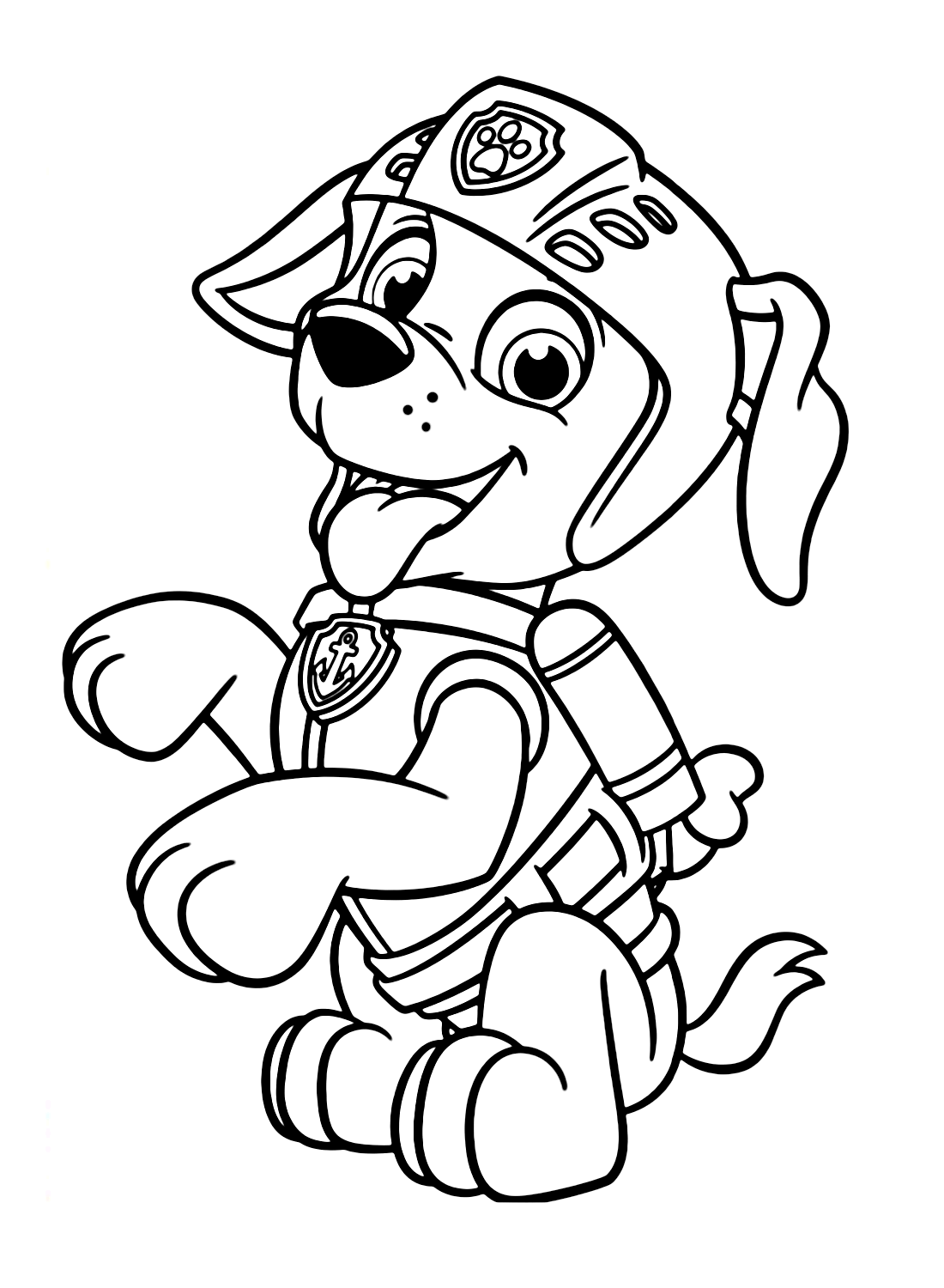 Happy Zuma Paw Patrol Coloring Pages