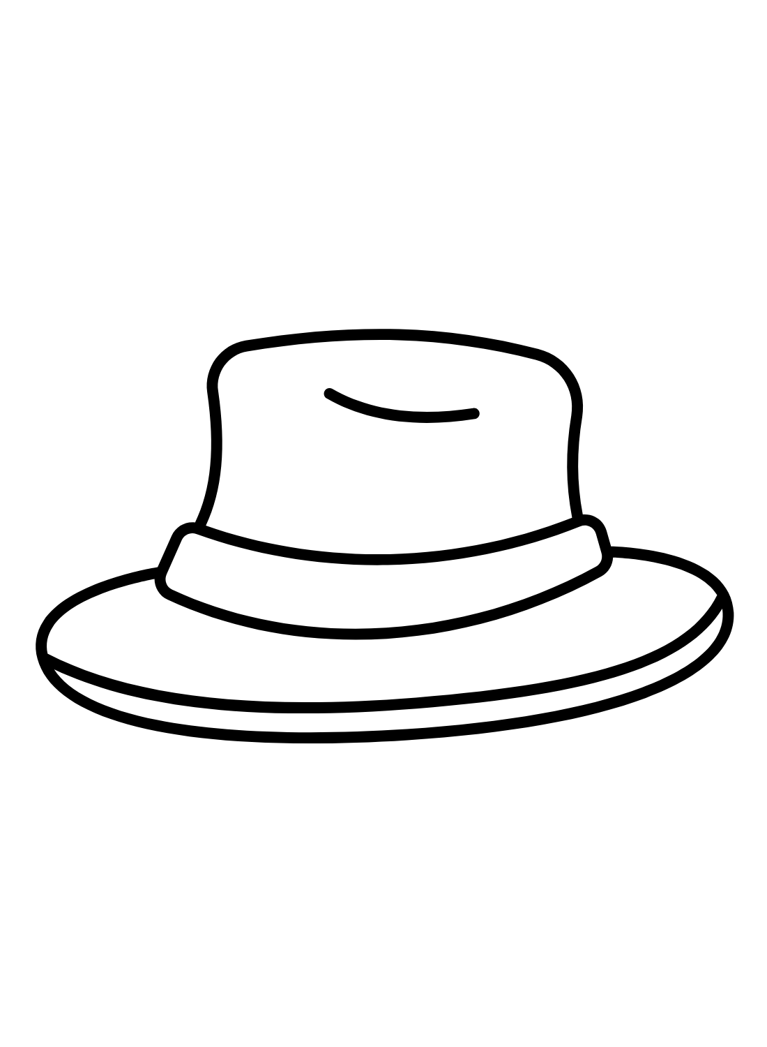 Straw Hat Coloring Page