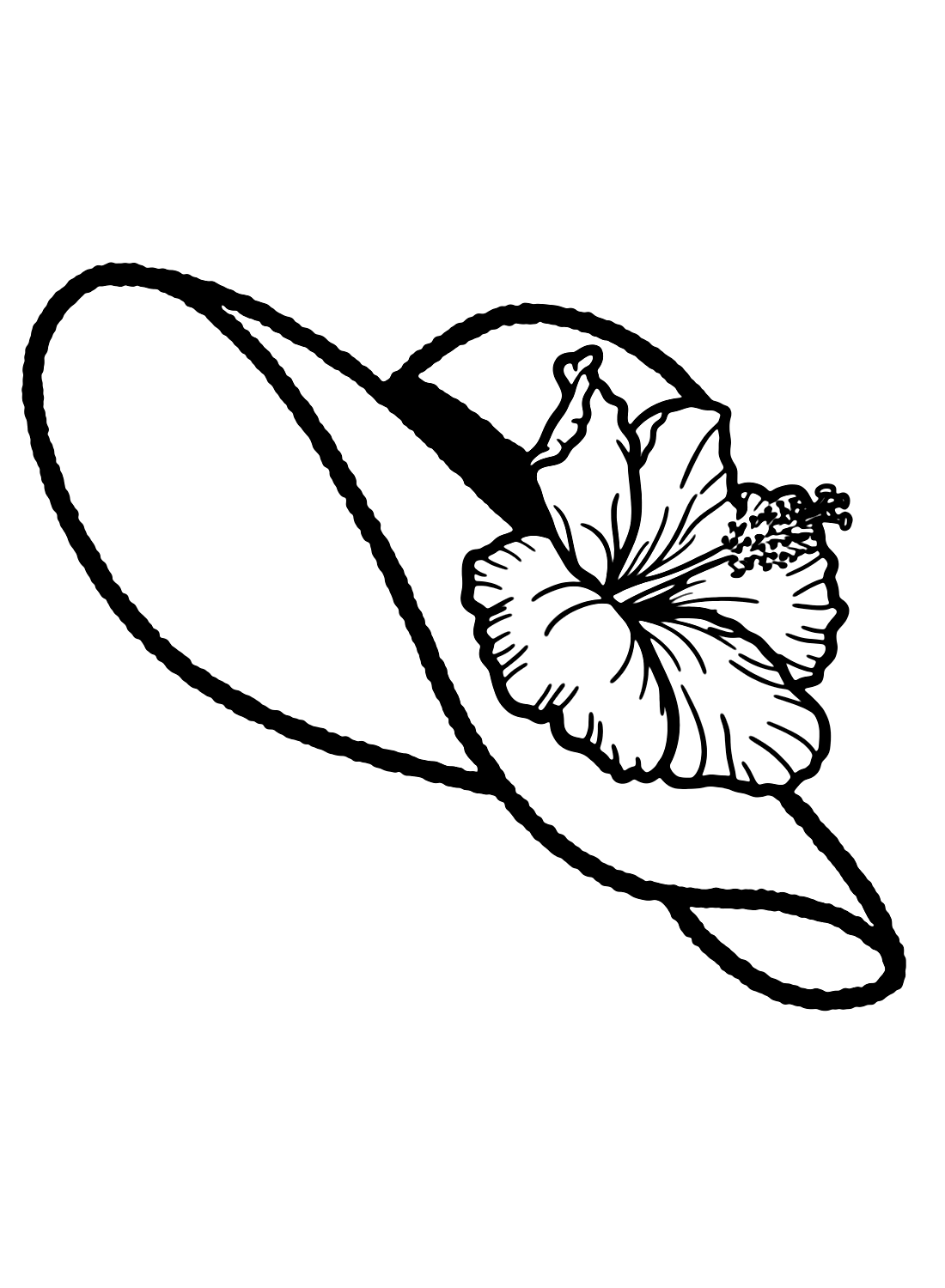 Sombrero con flor de sombrero