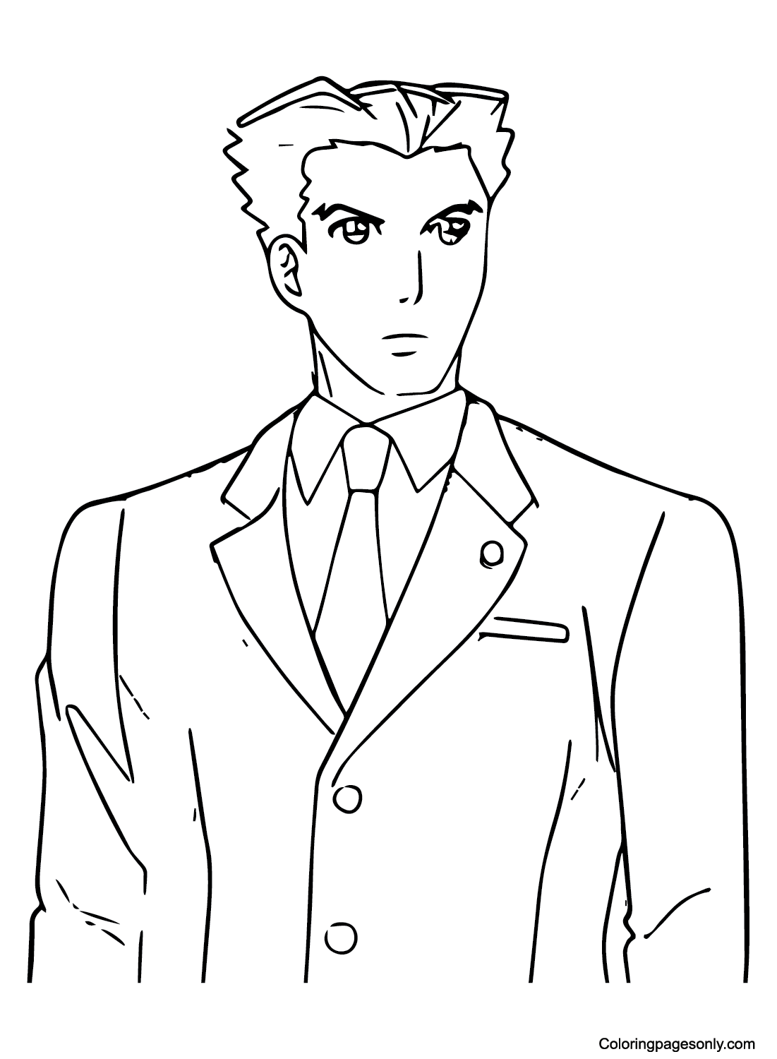 Images Ace Attorney Coloring Page