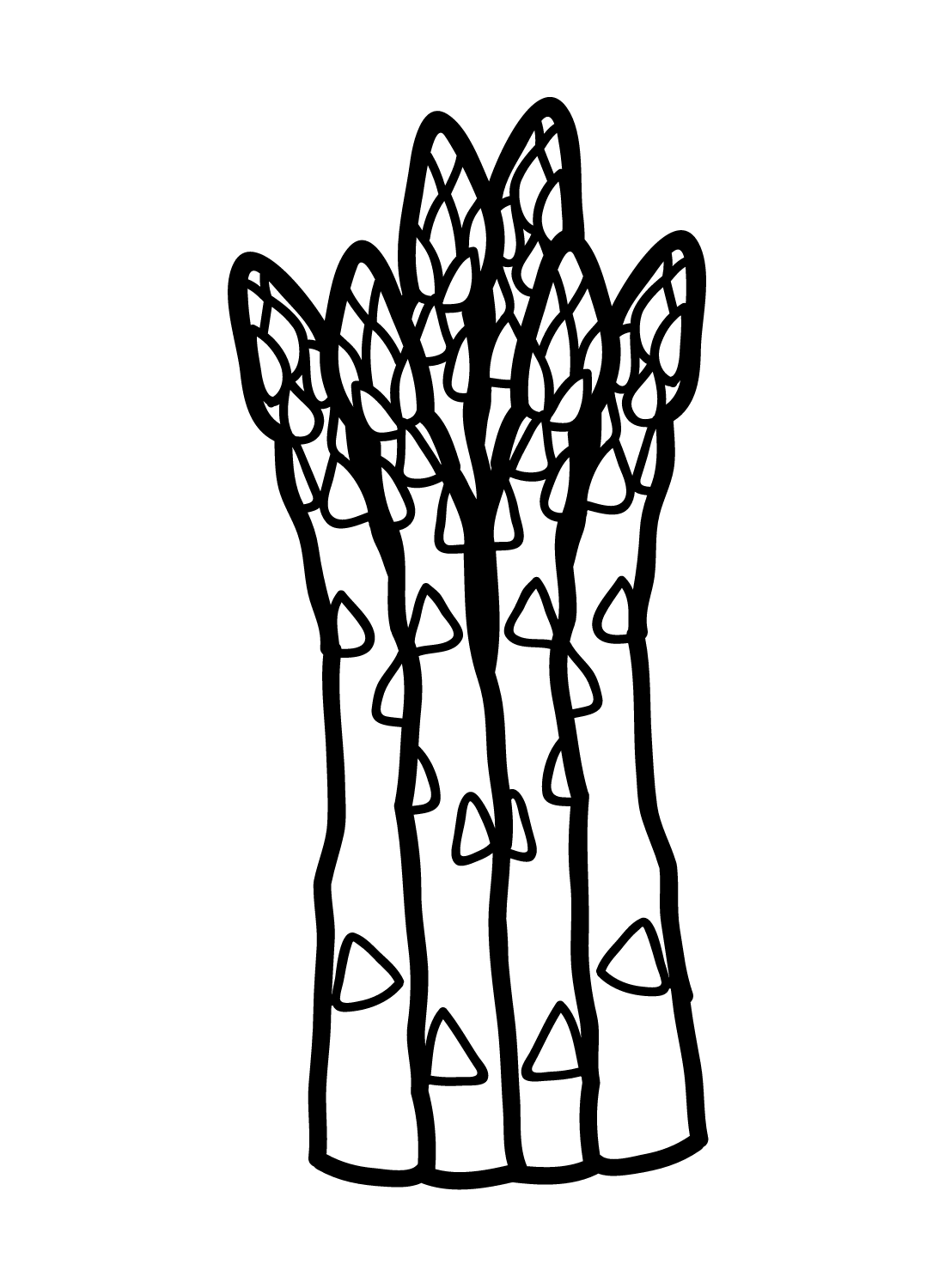 Images Asparagus Printable Coloring Page