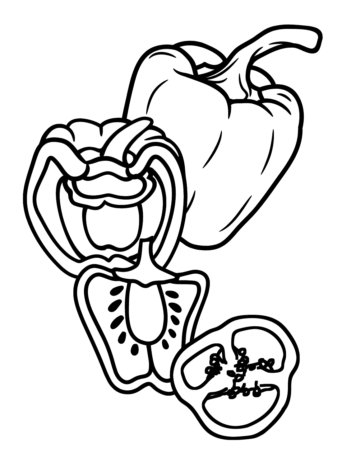 Images Bell Pepper Coloring Page