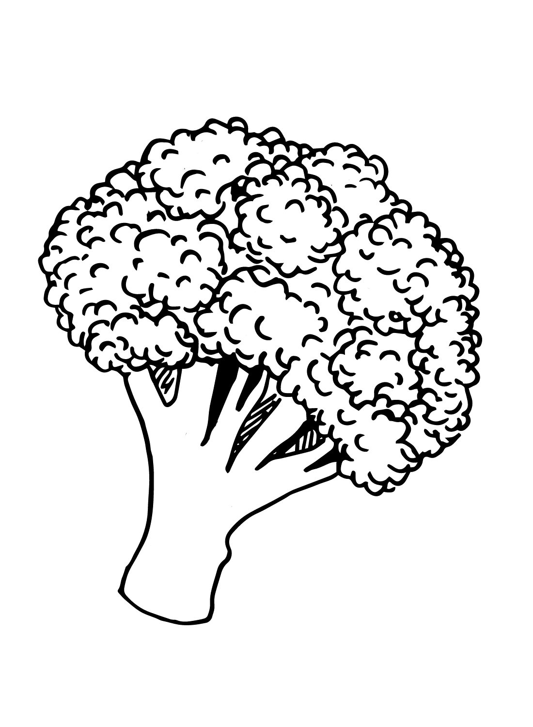 Images Broccoli Vegetables Coloring Pages