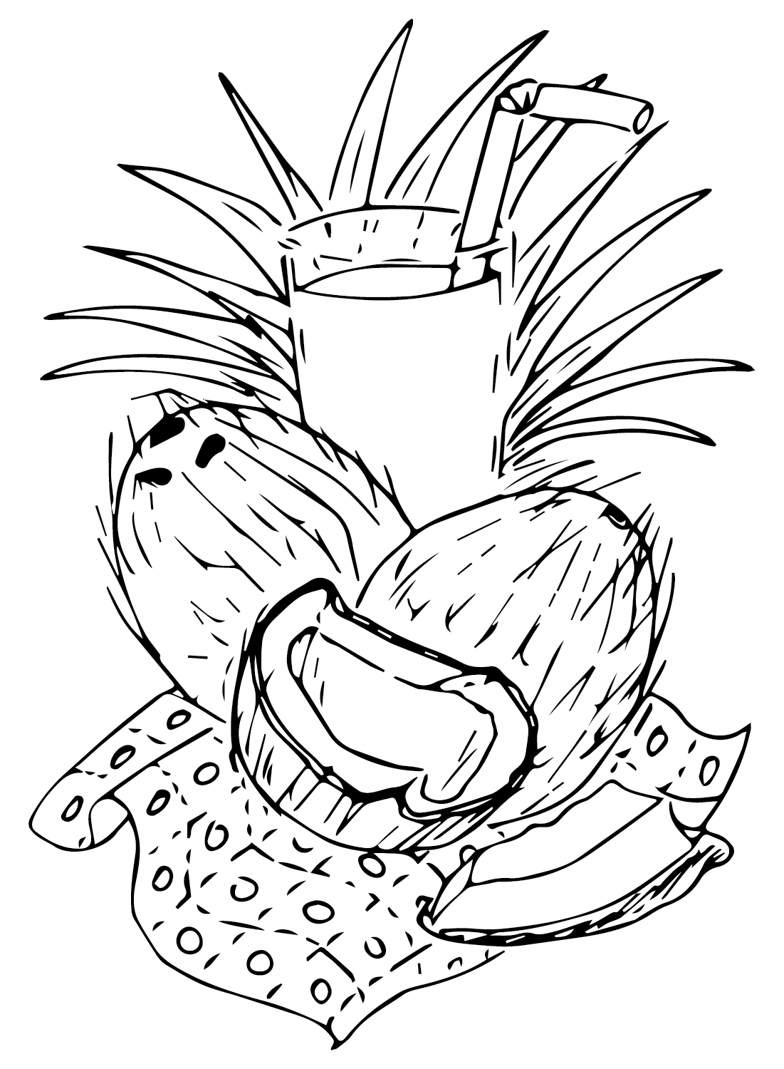 Images Coconut Coloring Page