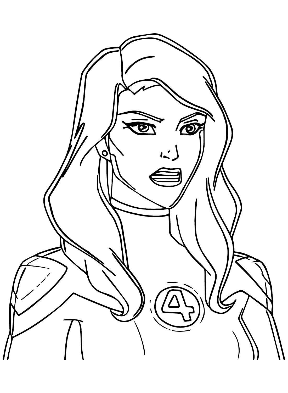 Images Invisible Woman Coloring Page