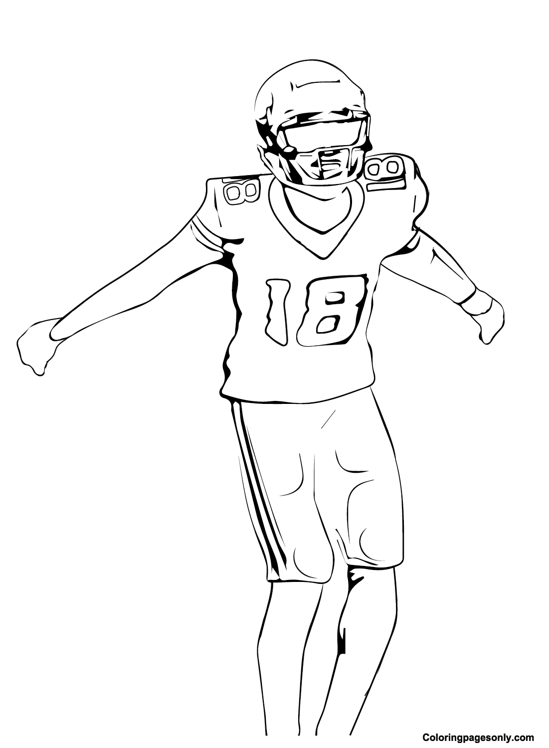 Images Justin Jefferson Coloring Pages