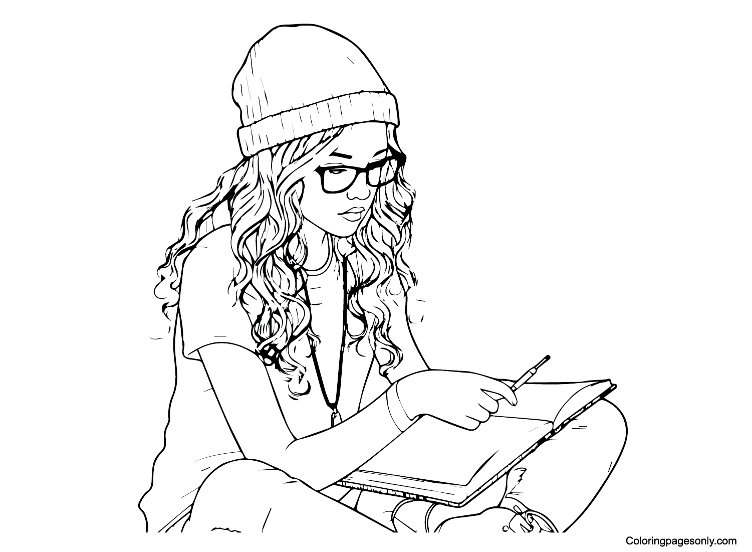 Images Teenage Girl Coloring Page
