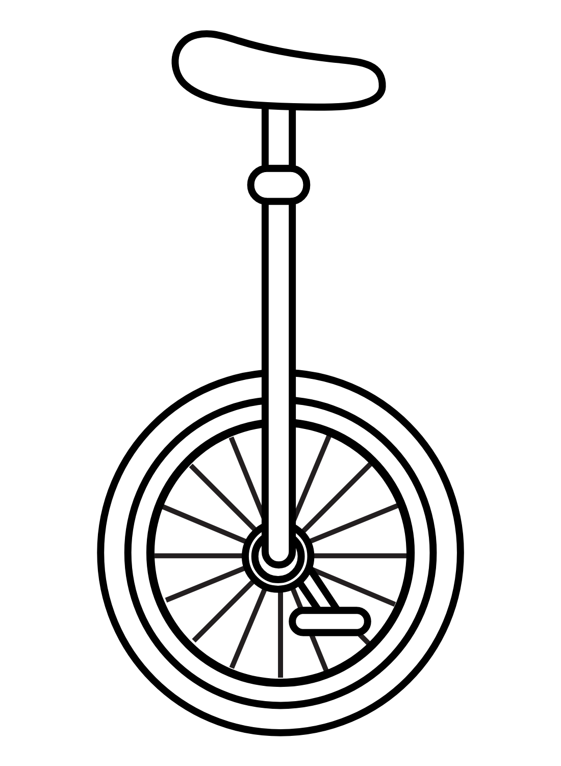 Images Unicycle Coloring Page