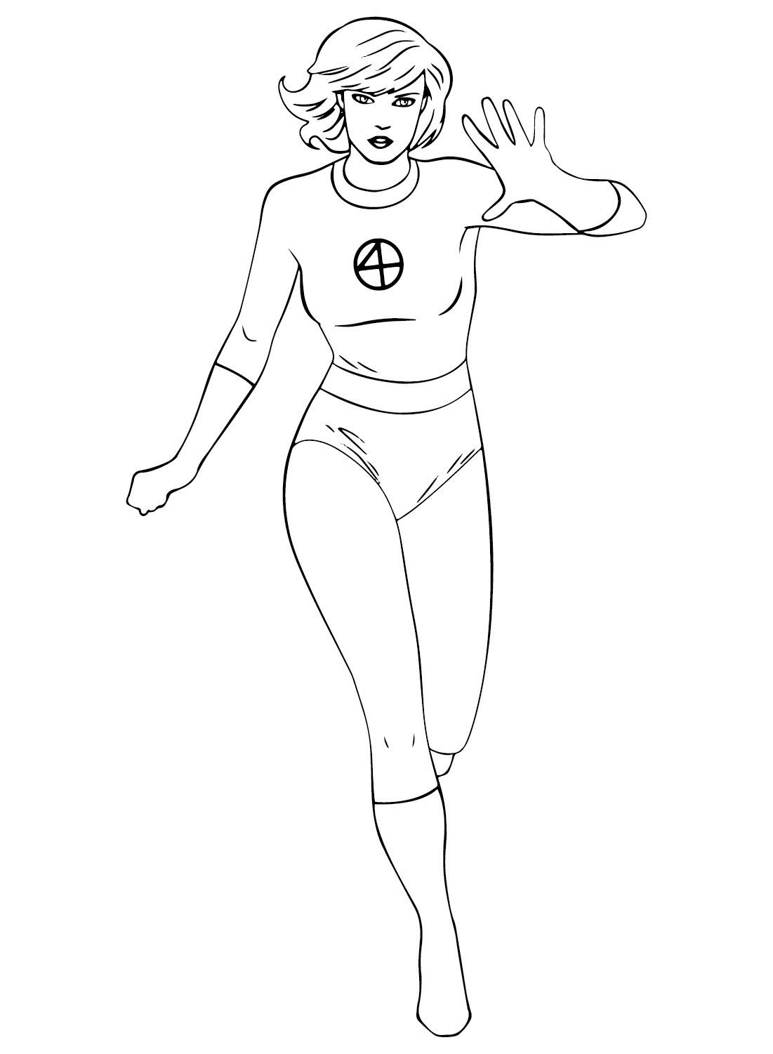 Invisible Woman Marvel Coloring Page