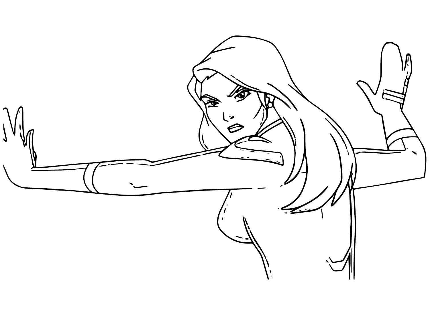 Invisible Woman Powers Coloring Page