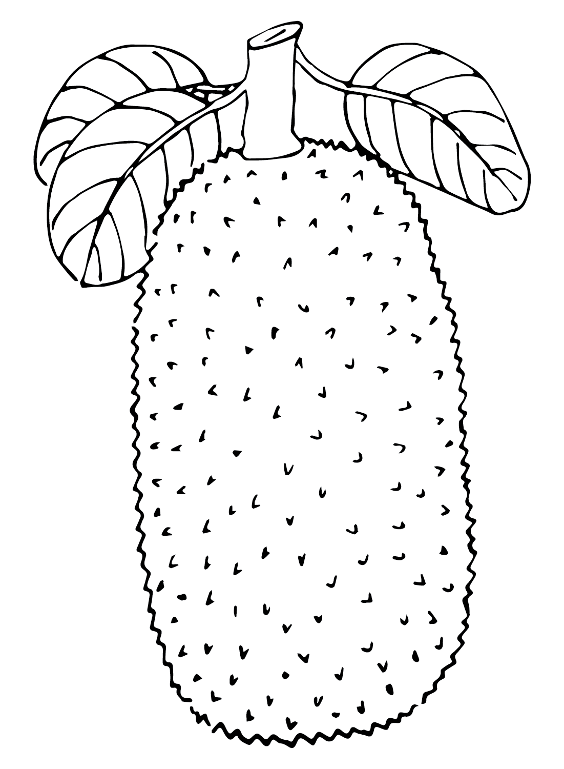 Premium Vector  Hand drawn of ripe jackfruit