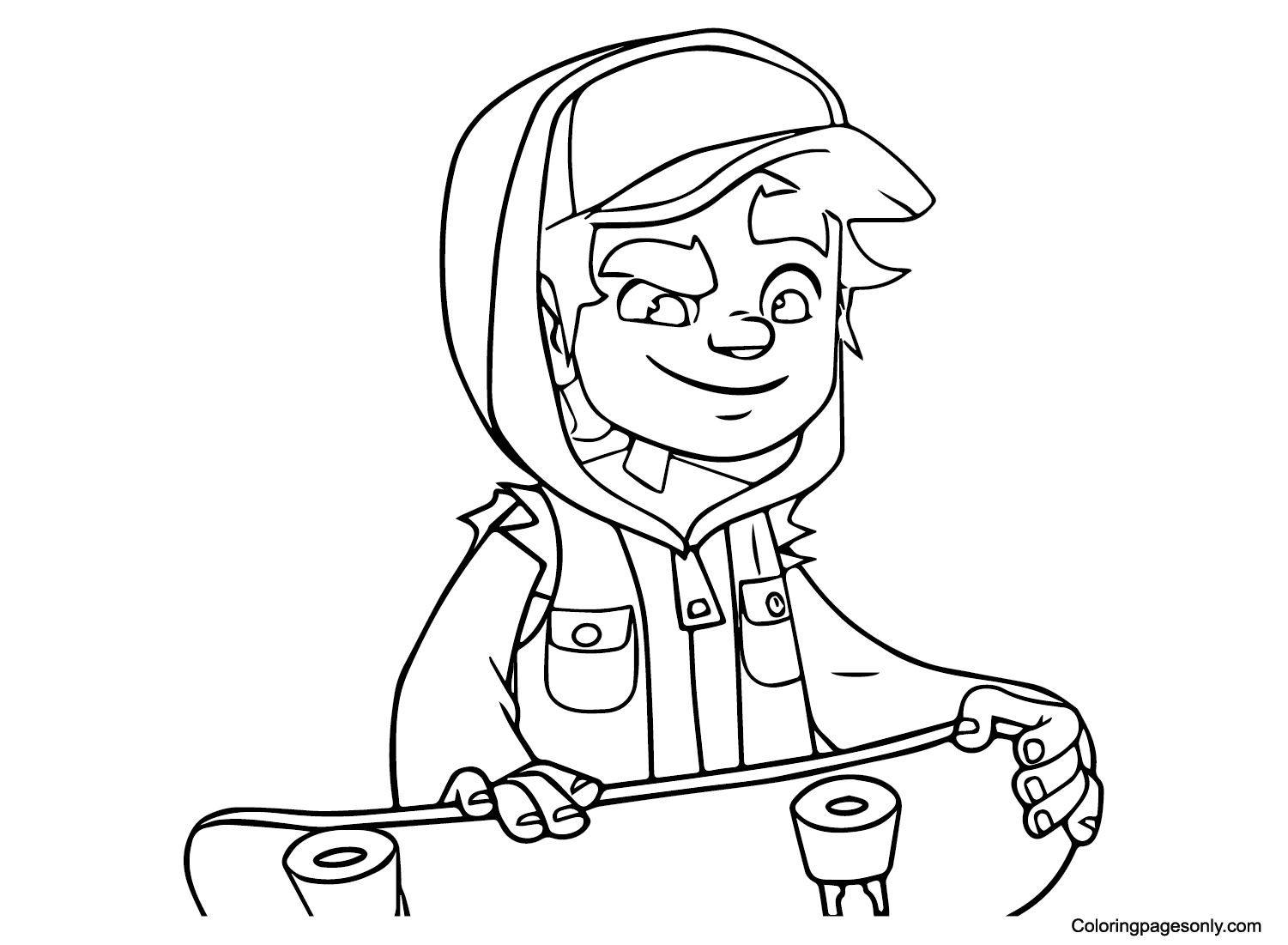 Jake Subway Surfers Coloring Page