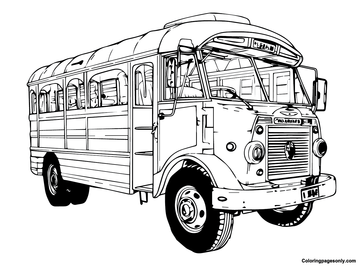 Jeepney Images Free Coloring Page