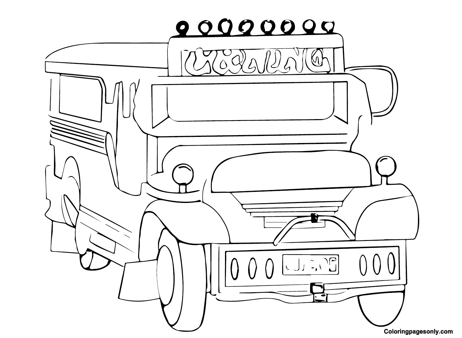 Jeepney Pictures Coloring Pages