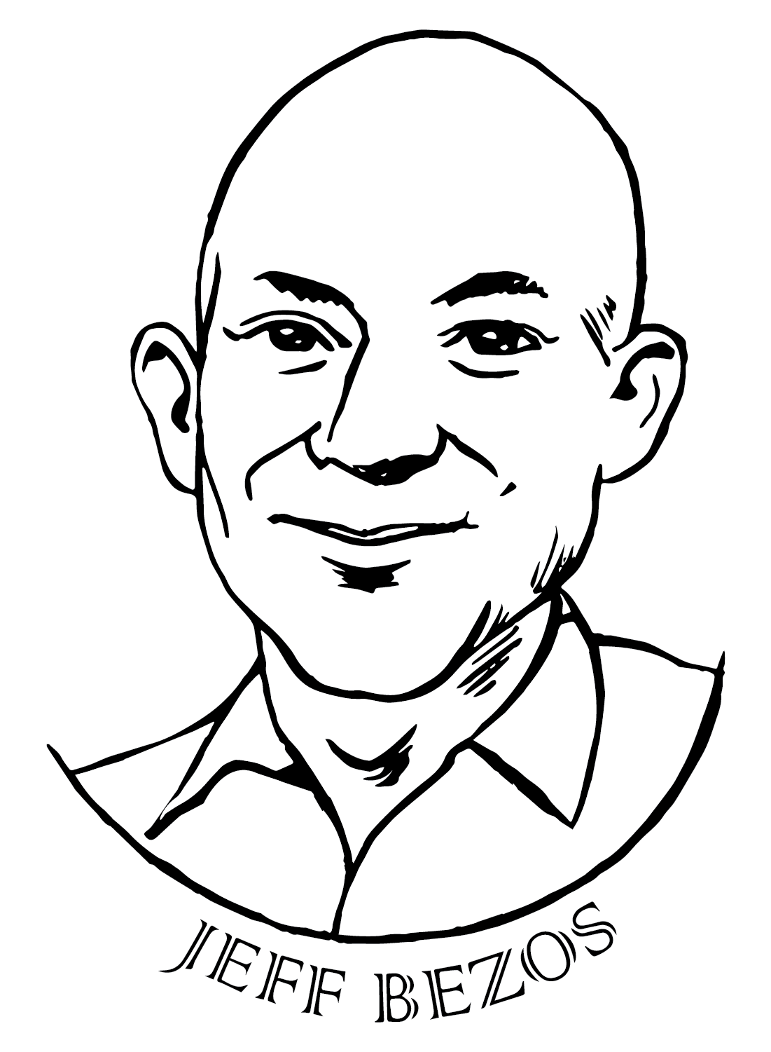 Jeff Bezos Desenho de Jeff Bezos