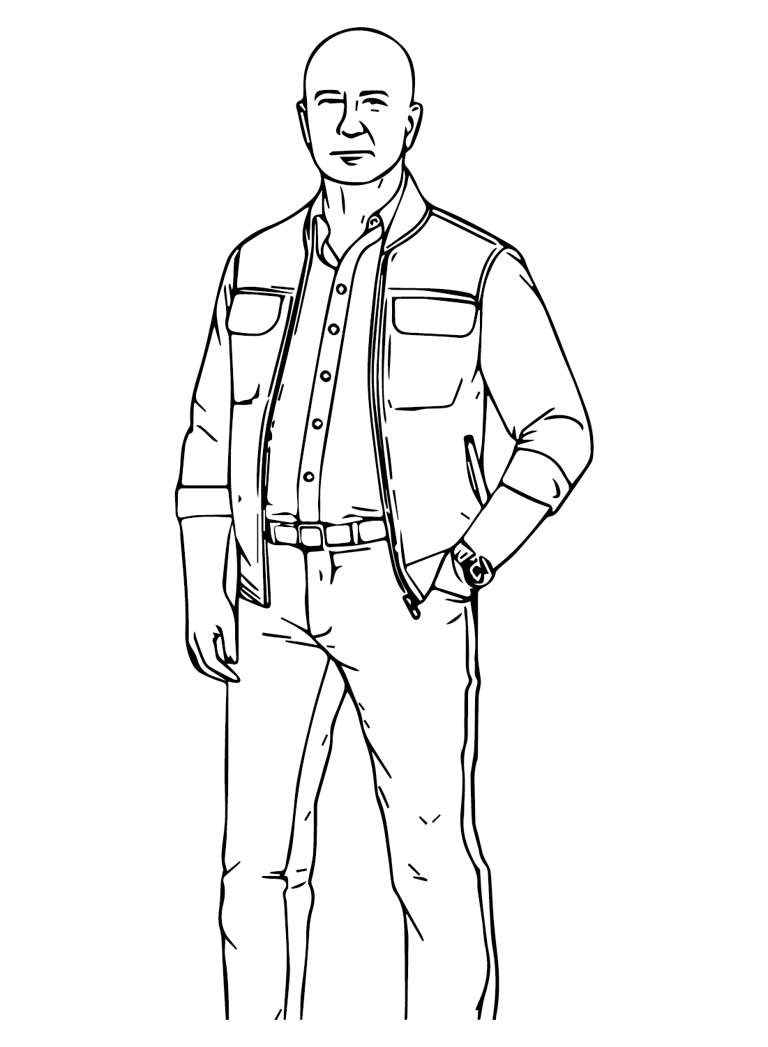 Jeff Bezos for Kids Coloring Page