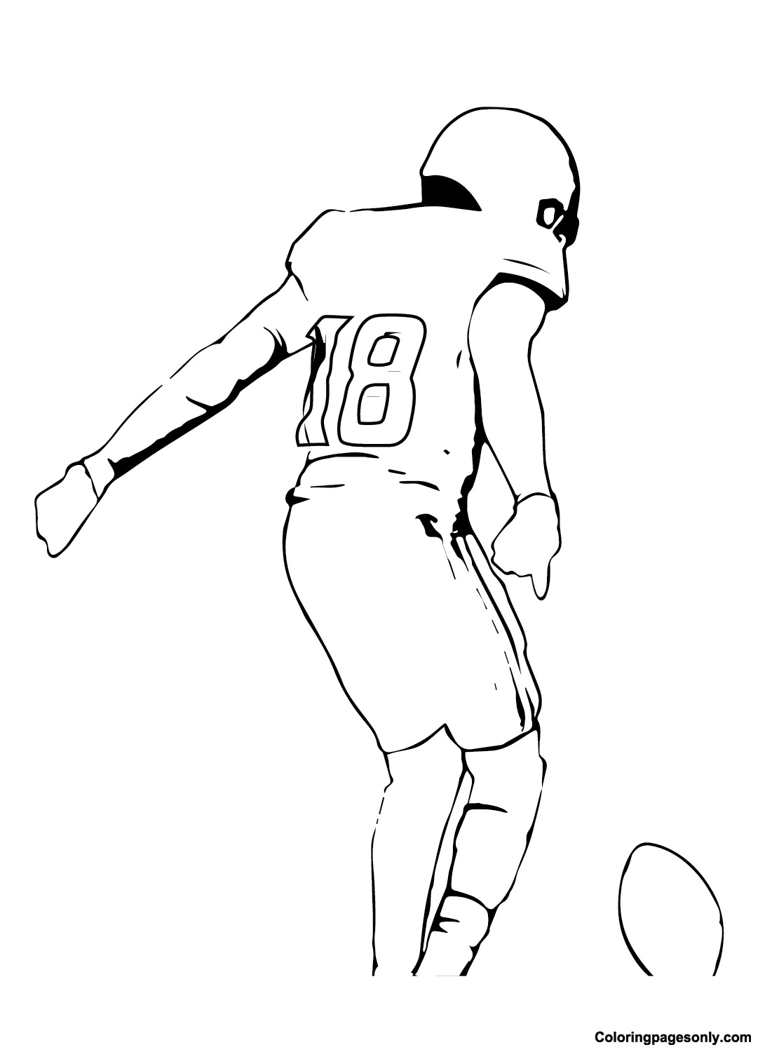 Justin Jefferson Free Coloring Page
