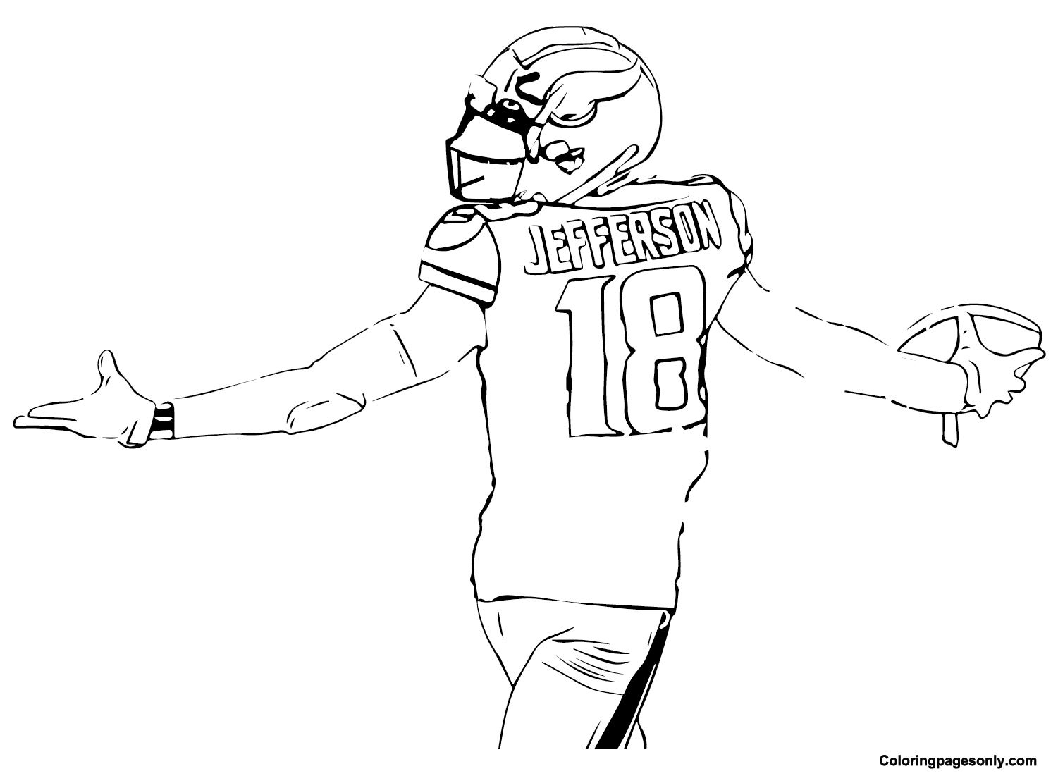 Justin Jefferson Printable Coloring Pages