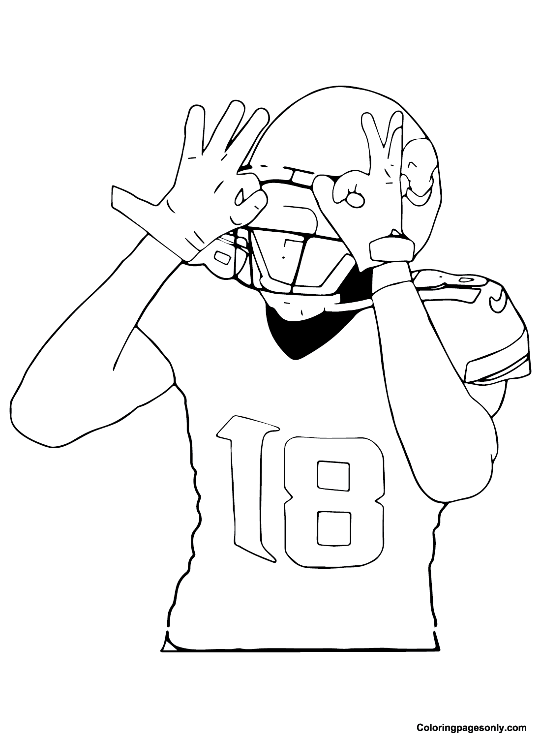 Justin Jefferson color Sheets Coloring Page