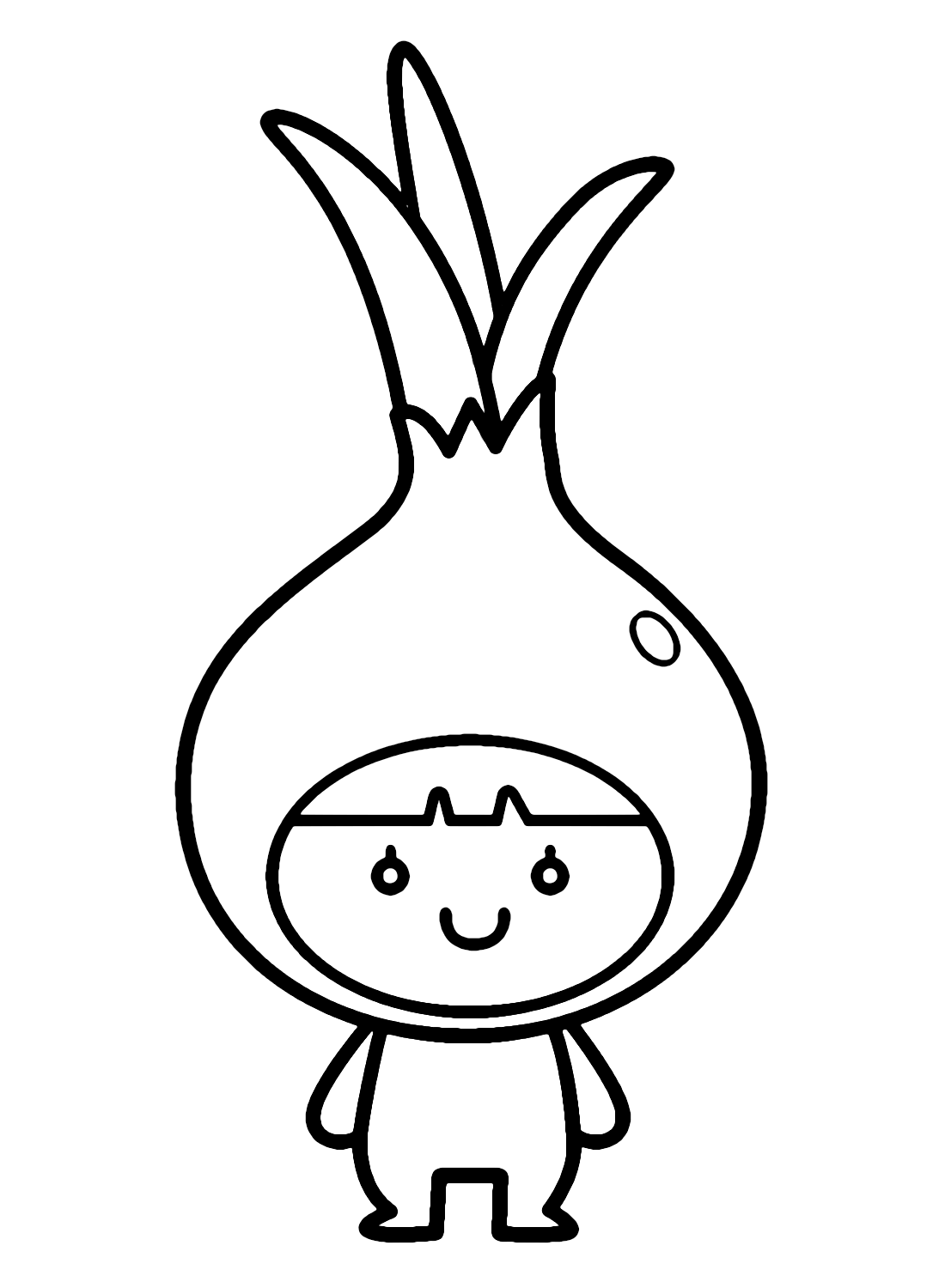 Kid in Onion Costume Coloring Page