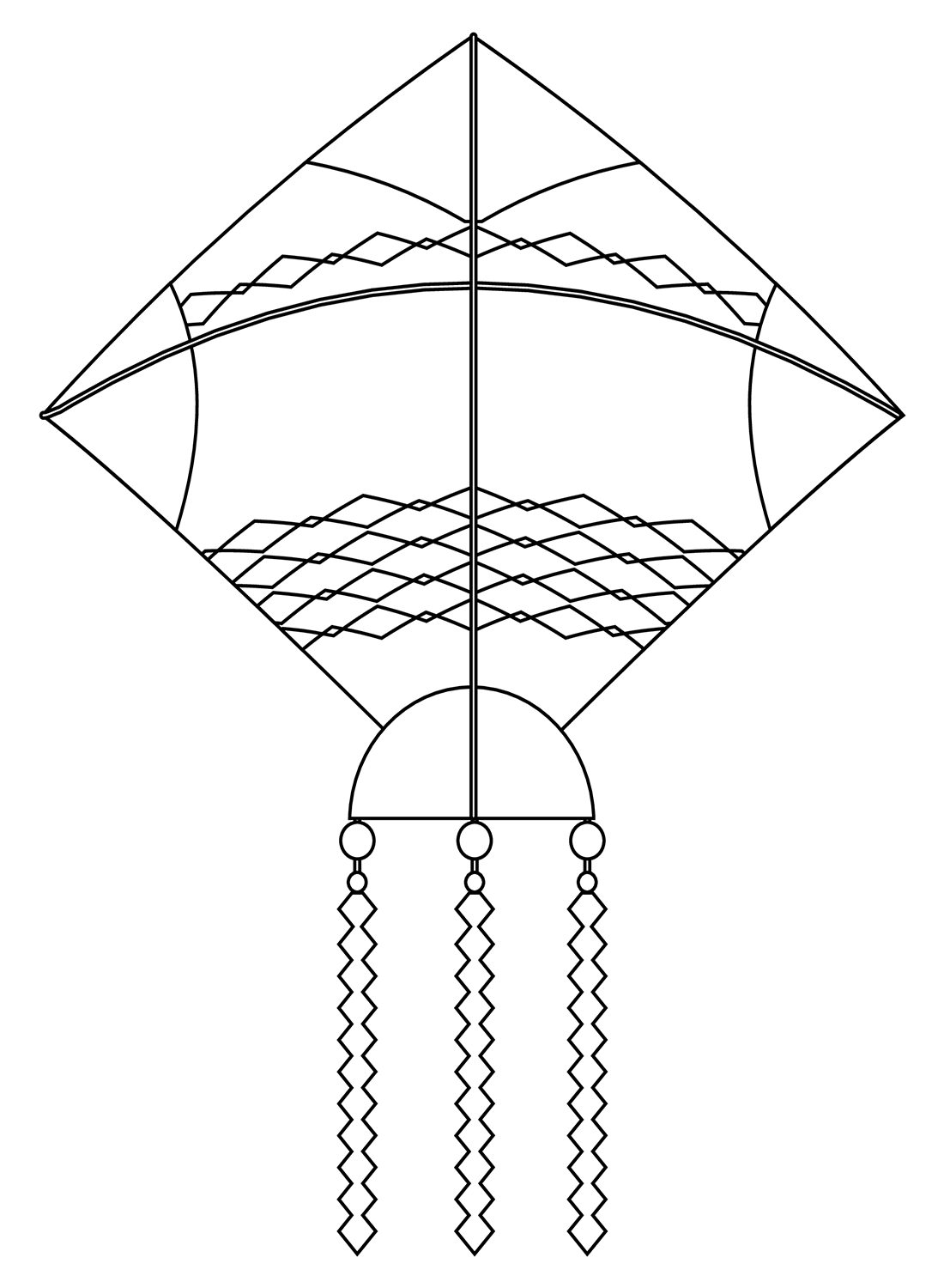 Kite color Sheets Coloring Page