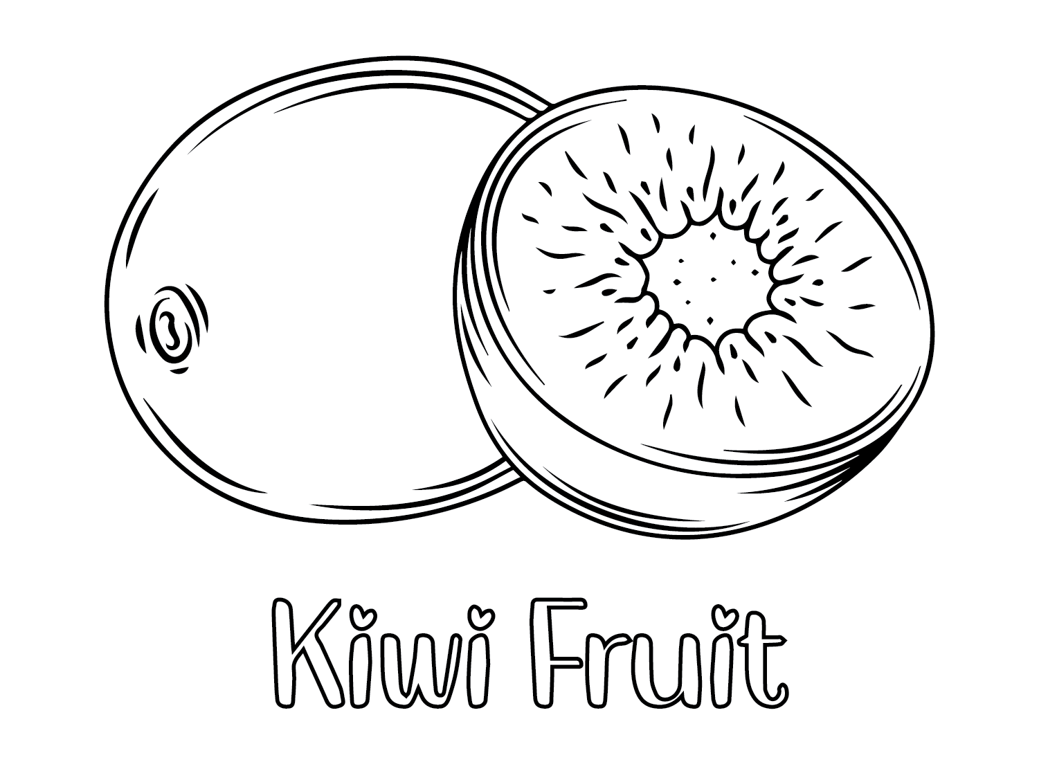 Kiwi Fruit to Print Coloring Page