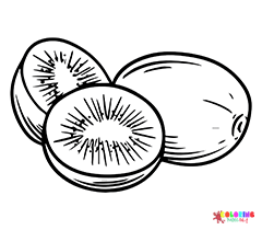 Kiwi Fruit Coloring Pages