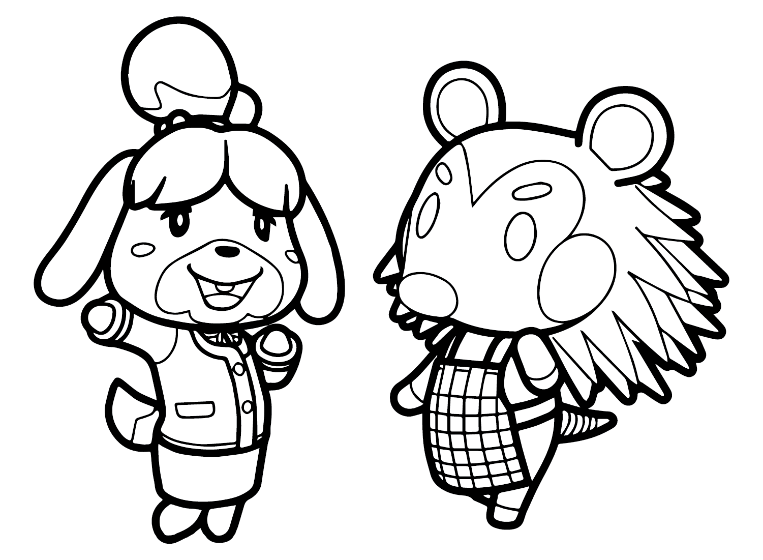 لابيل وإيزابيل من Animal Crossing
