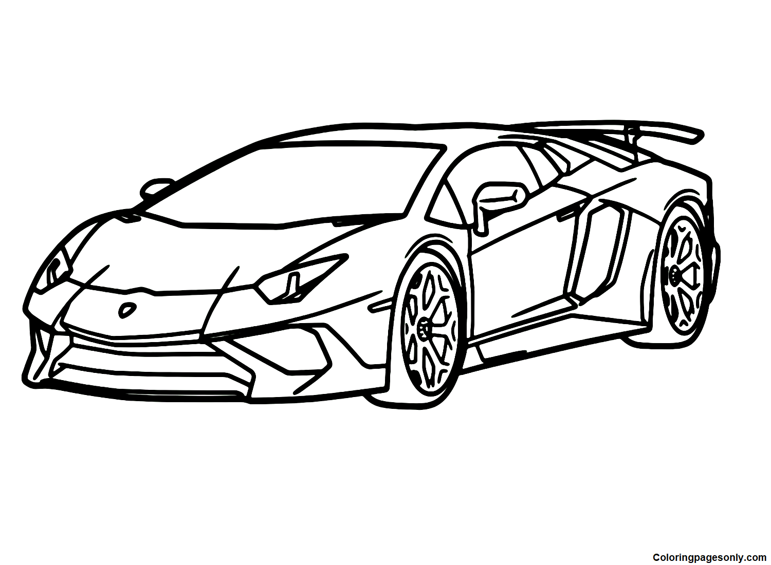 Lamborghini Aventador Car Coloring Pages Lamborghini Coloring Pages 