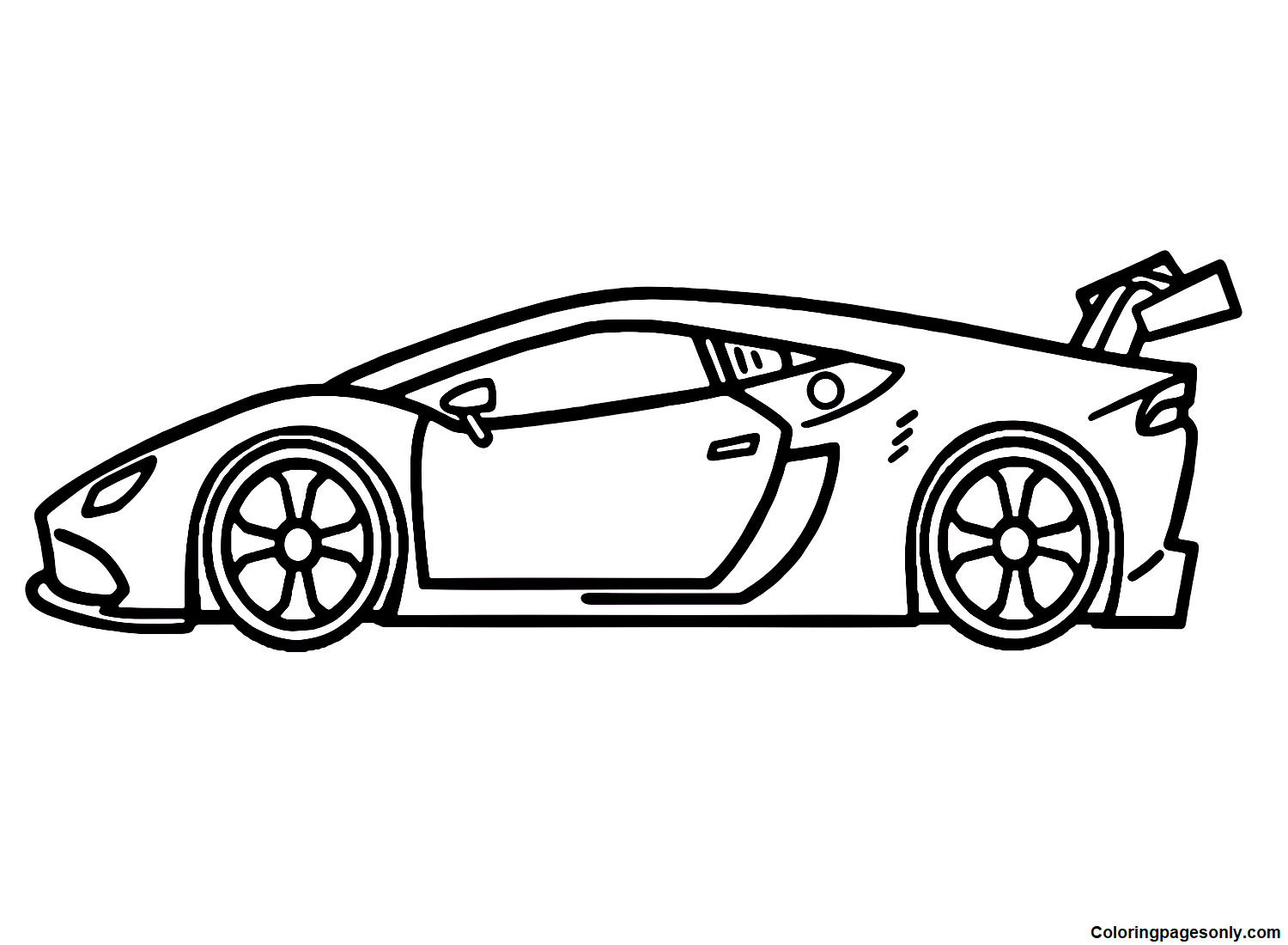 Lamborghini Car Coloring Page