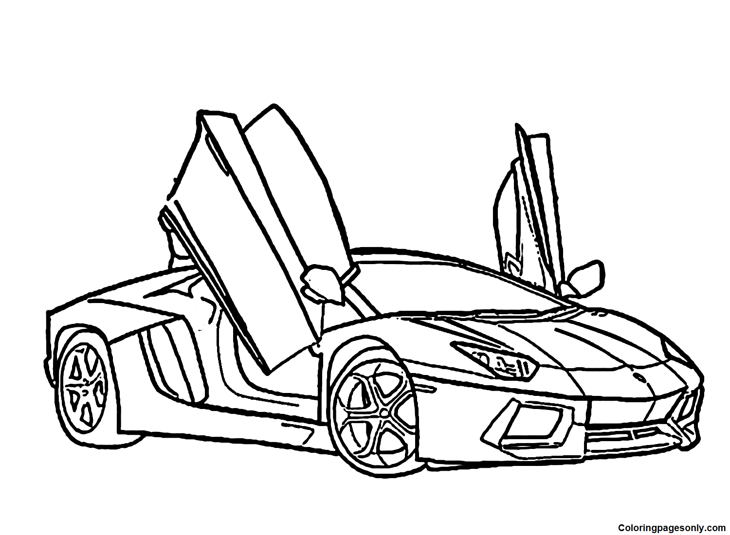 Lamborghini Printable Coloring Page
