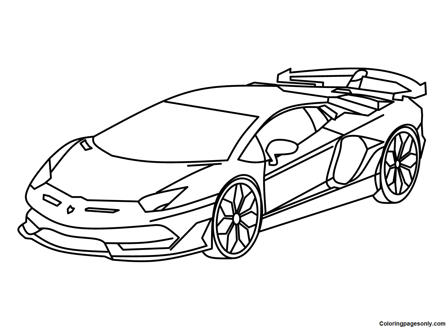 Lamborghini da stampare pagina da colorare