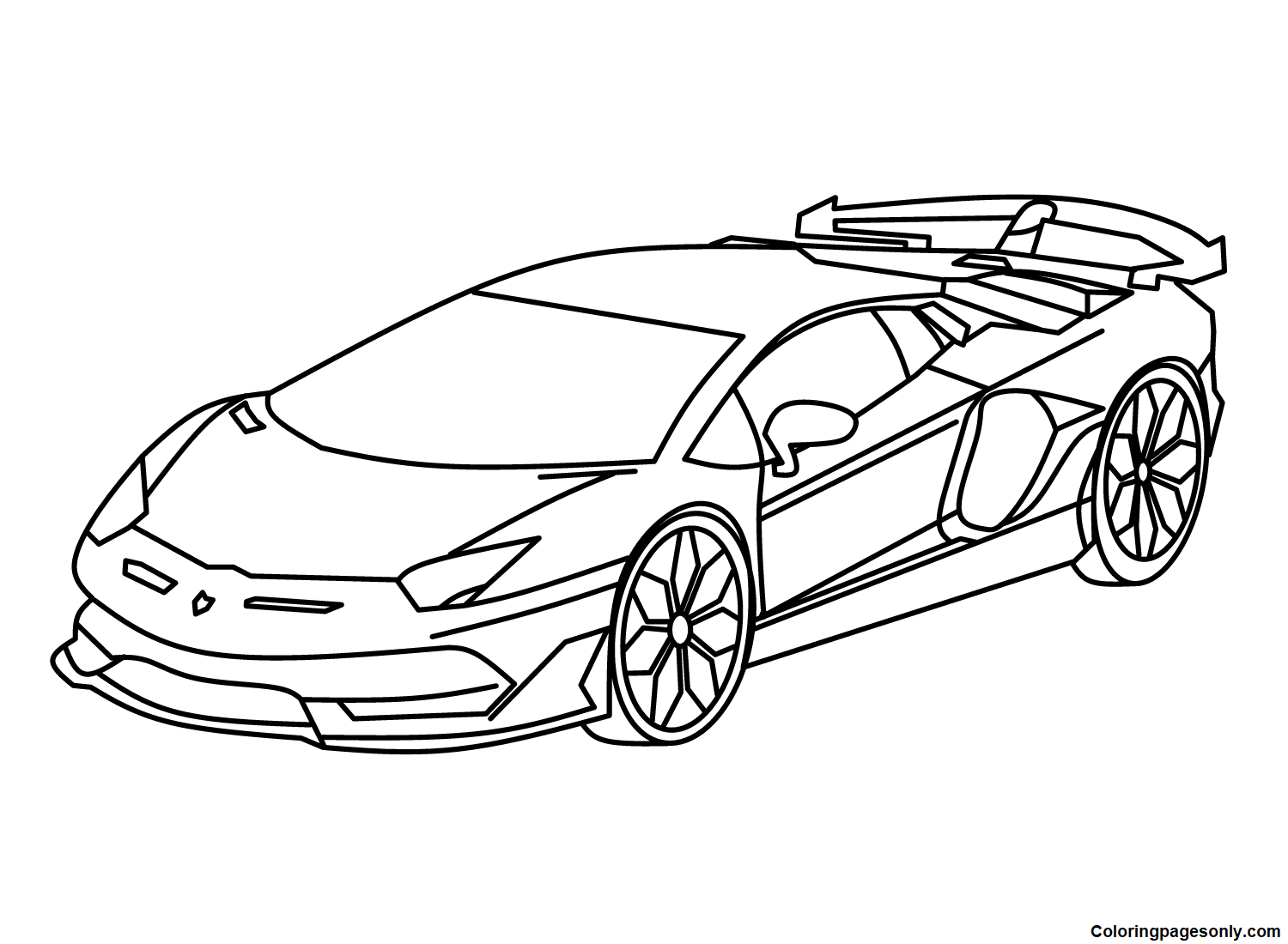 Lamborghini to print Coloring Page - Free Printable Coloring Pages