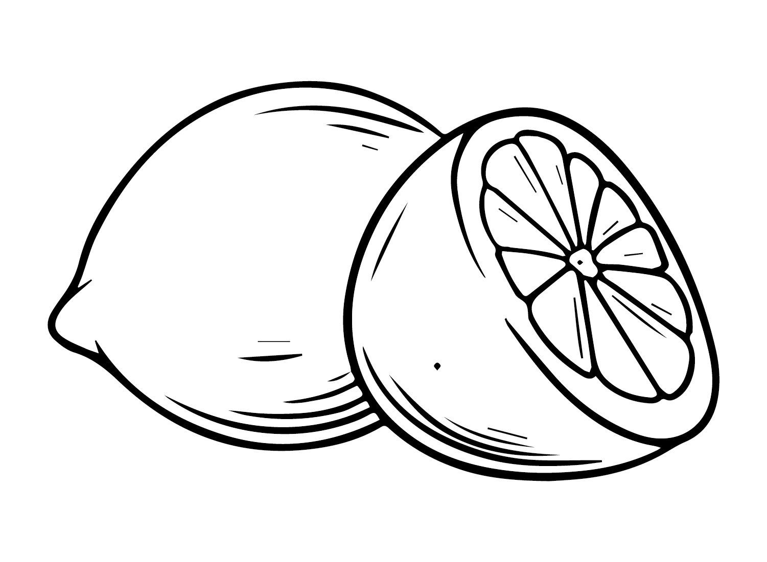 Lemons for Kids Coloring Page