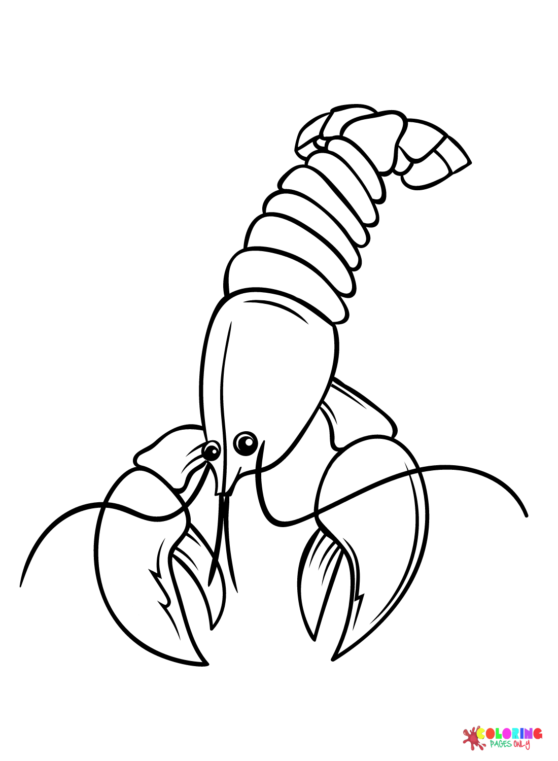 Lobster Flat Coloring Page