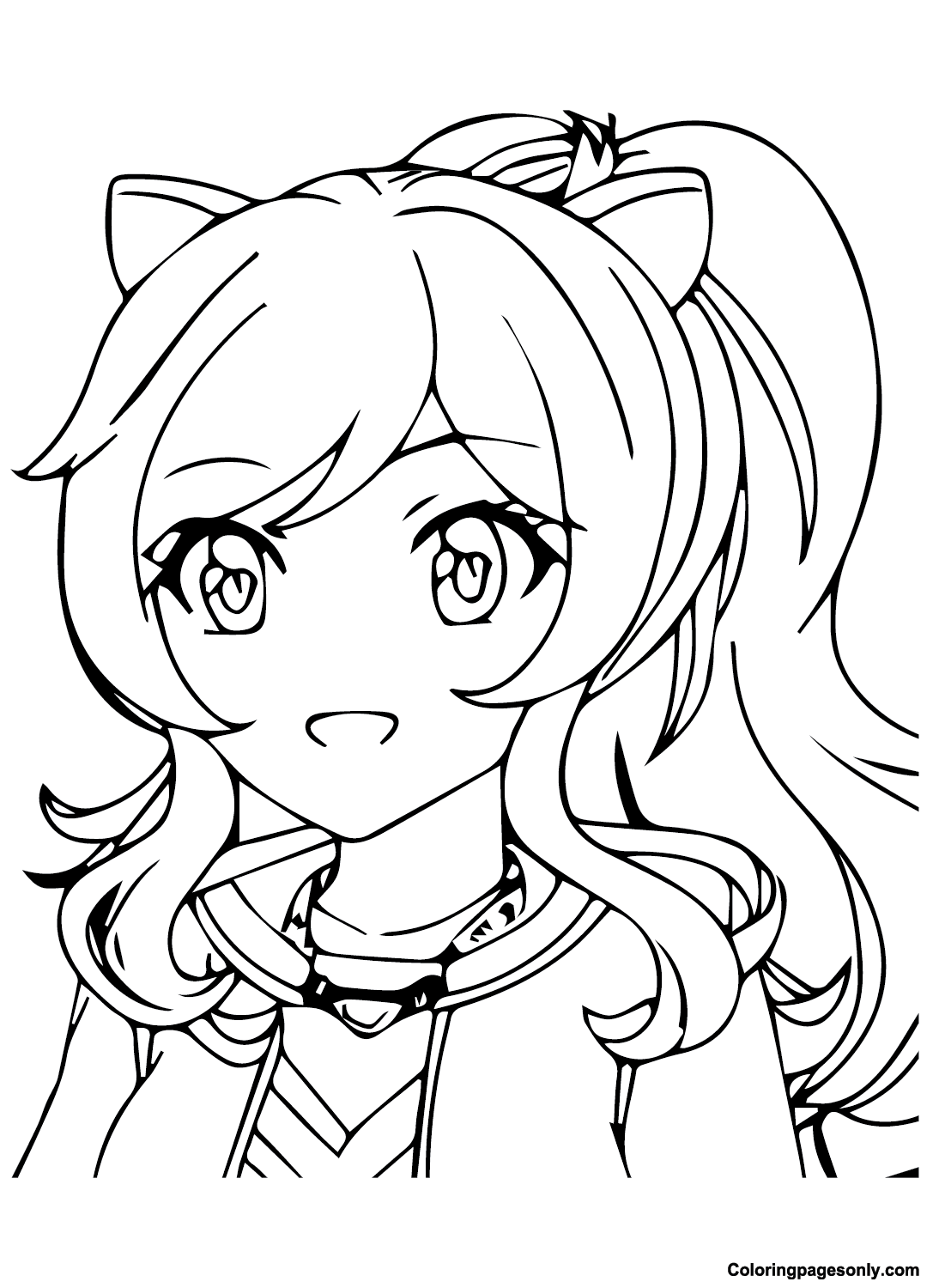 Aphmau Anime Coloring Page Free Printable Coloring Pages