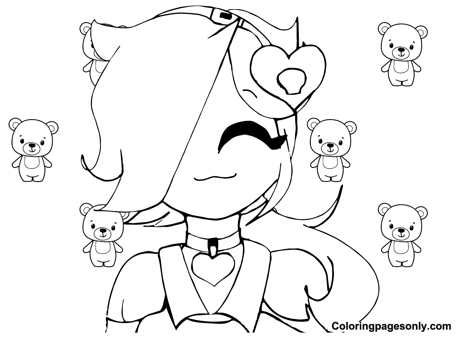 Lovely Colette Brawl Stars Coloring Page
