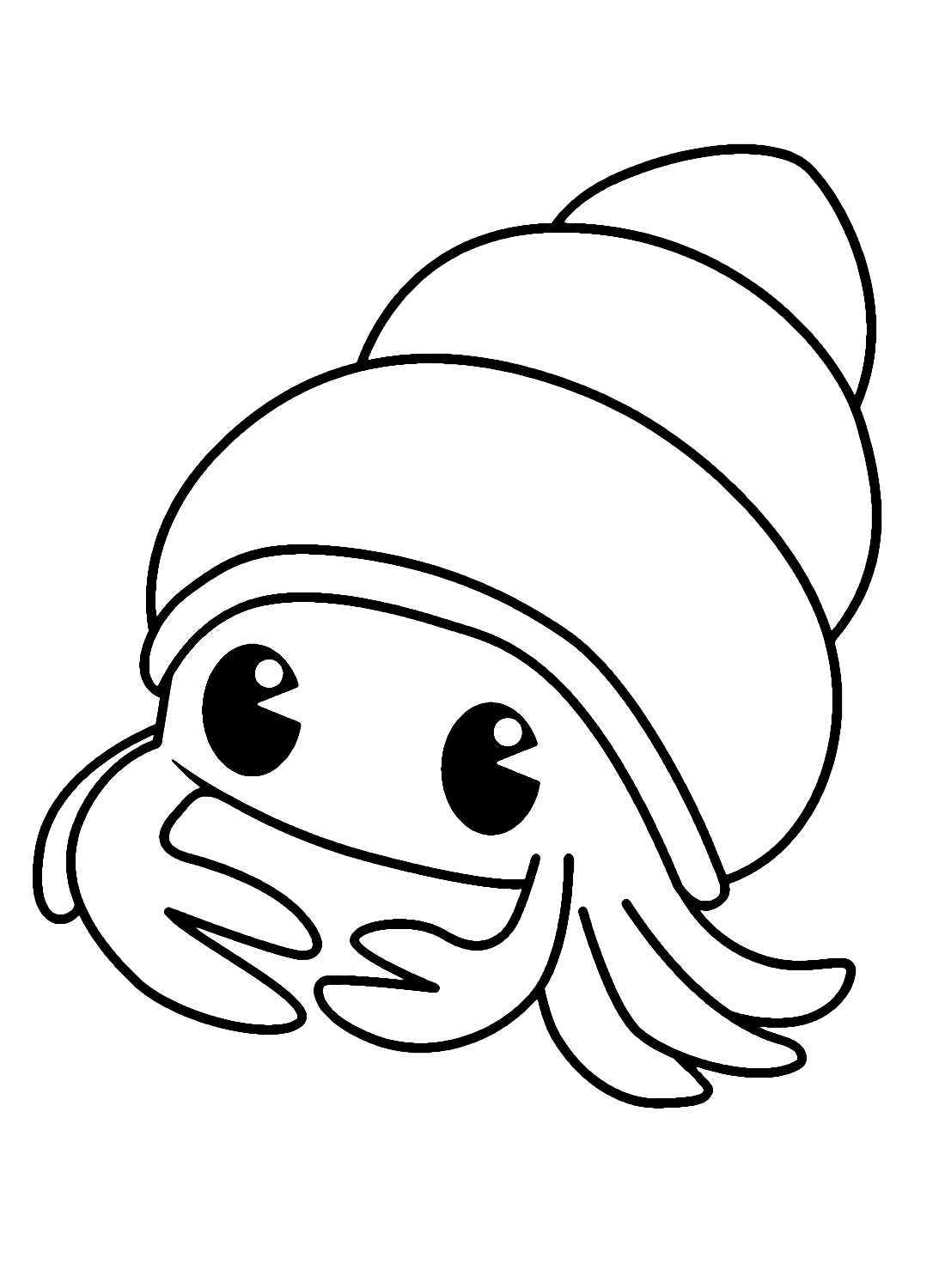 Lovely Hermit Crab Coloring Page