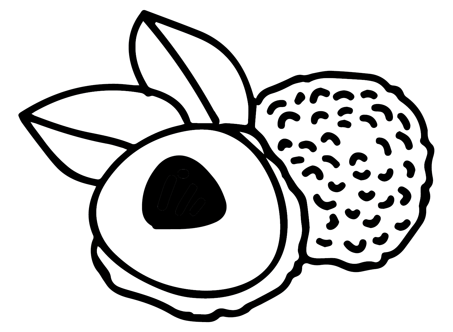 Lychee Free Coloring Page