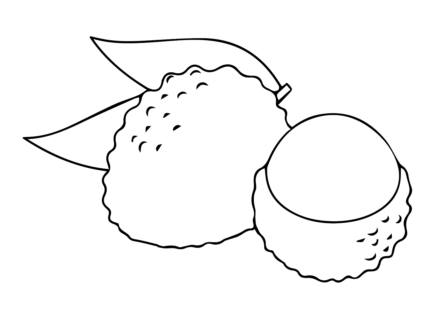 Lychees Coloring Page