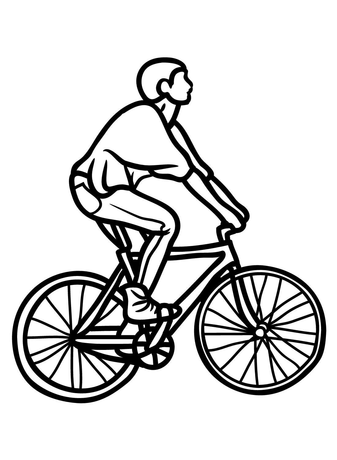 Homem andando de bicicleta de bicicleta