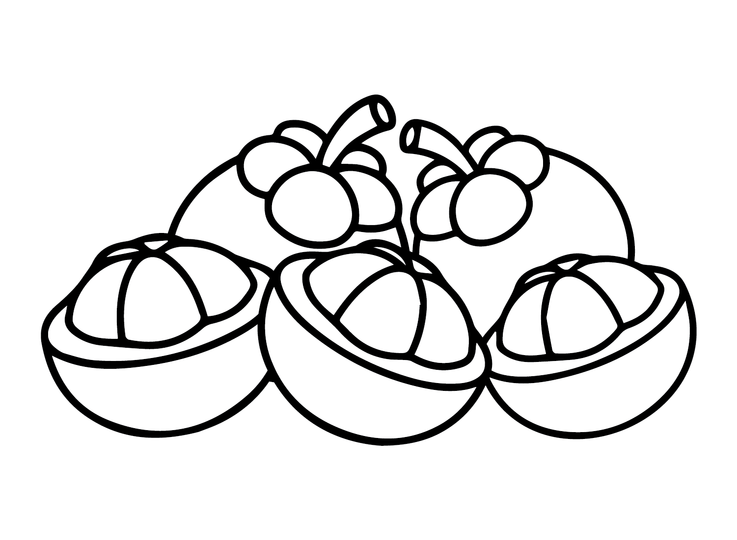 Mangosteen Coloring Page